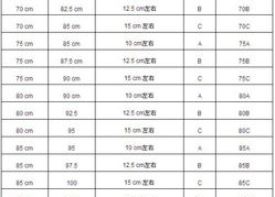 内衣尺码对照表,轻松掌握完美尺寸选择技巧
